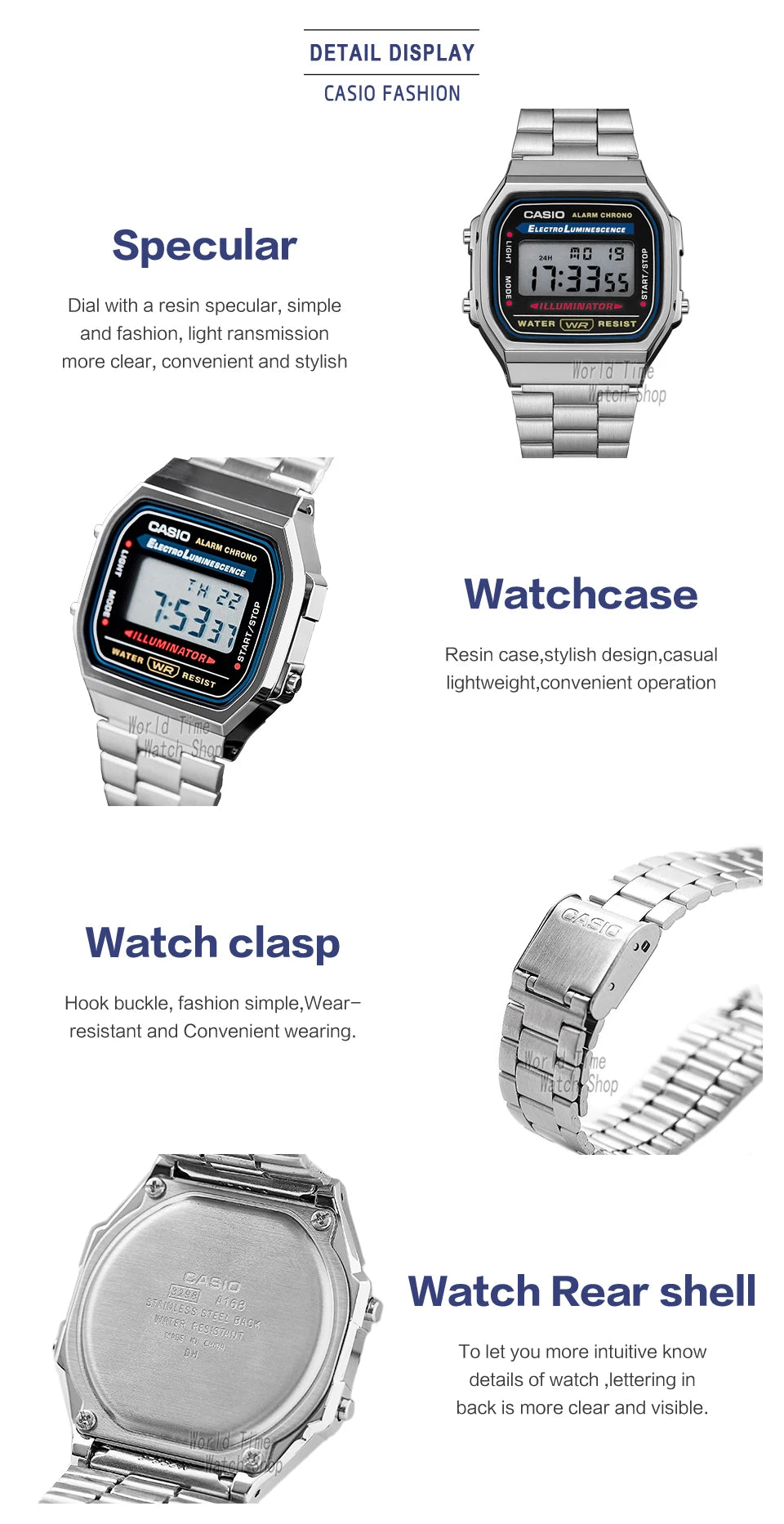 Casio watch silver