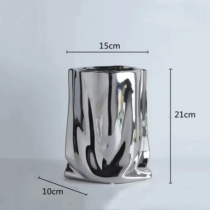 Chrome Flower Vase