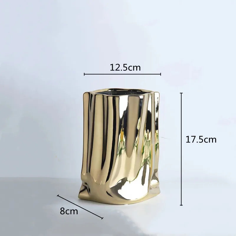 Chrome Flower Vase