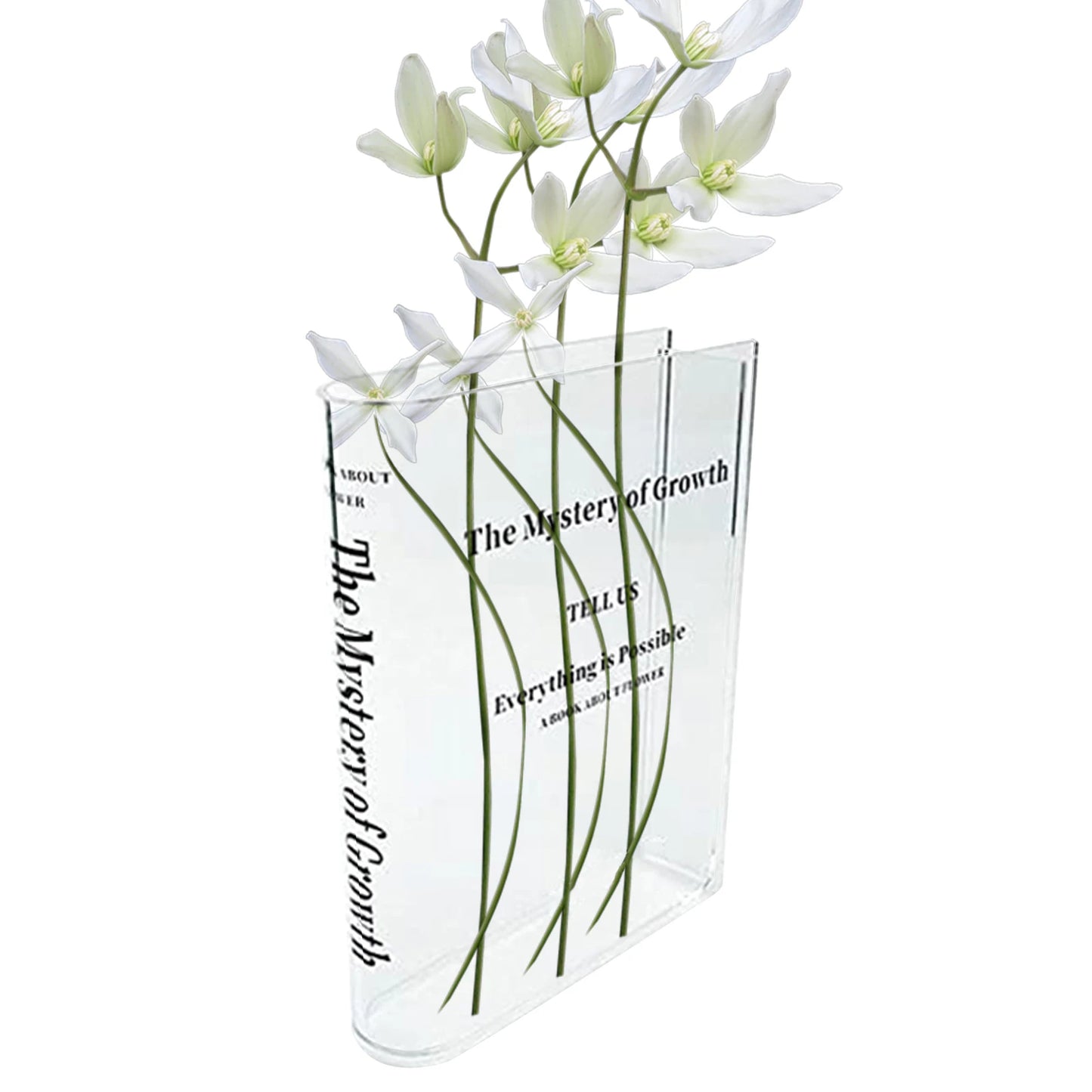 Clear Book Flower Vase