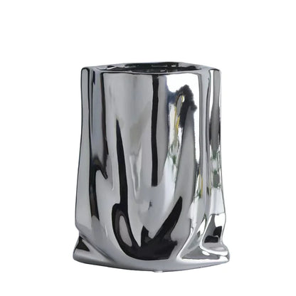 Chrome Flower Vase