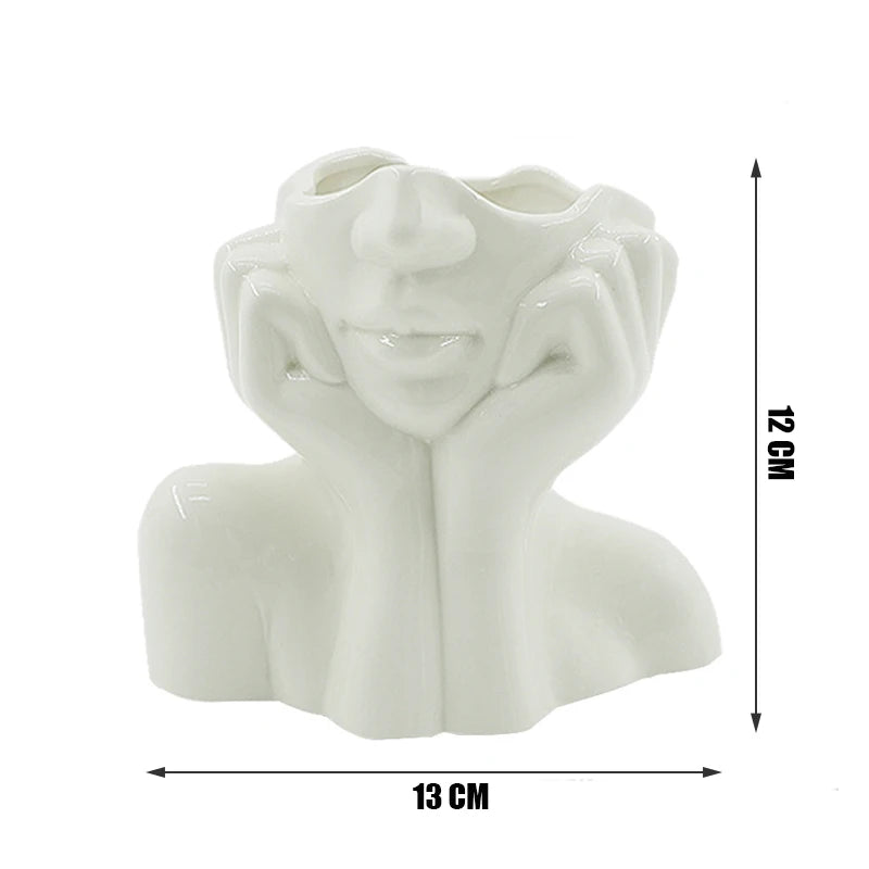 Faces Ceramic Vase