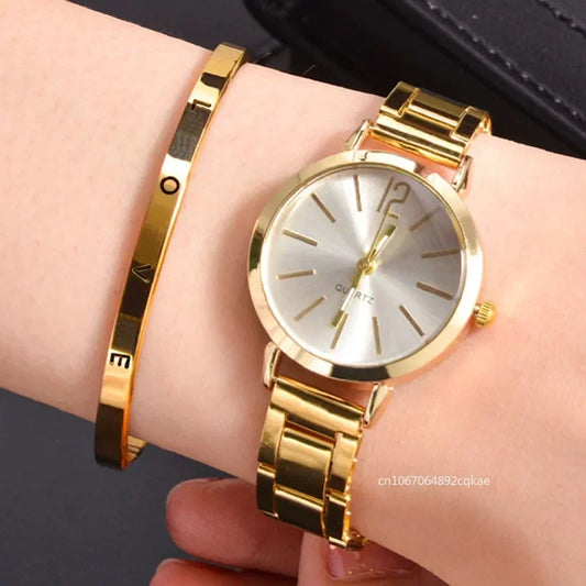 Woman Quartz Watch + Bracelet