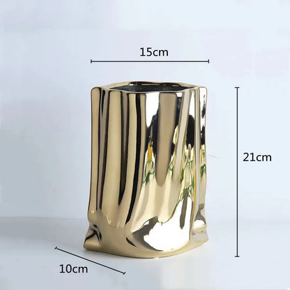 Chrome Flower Vase