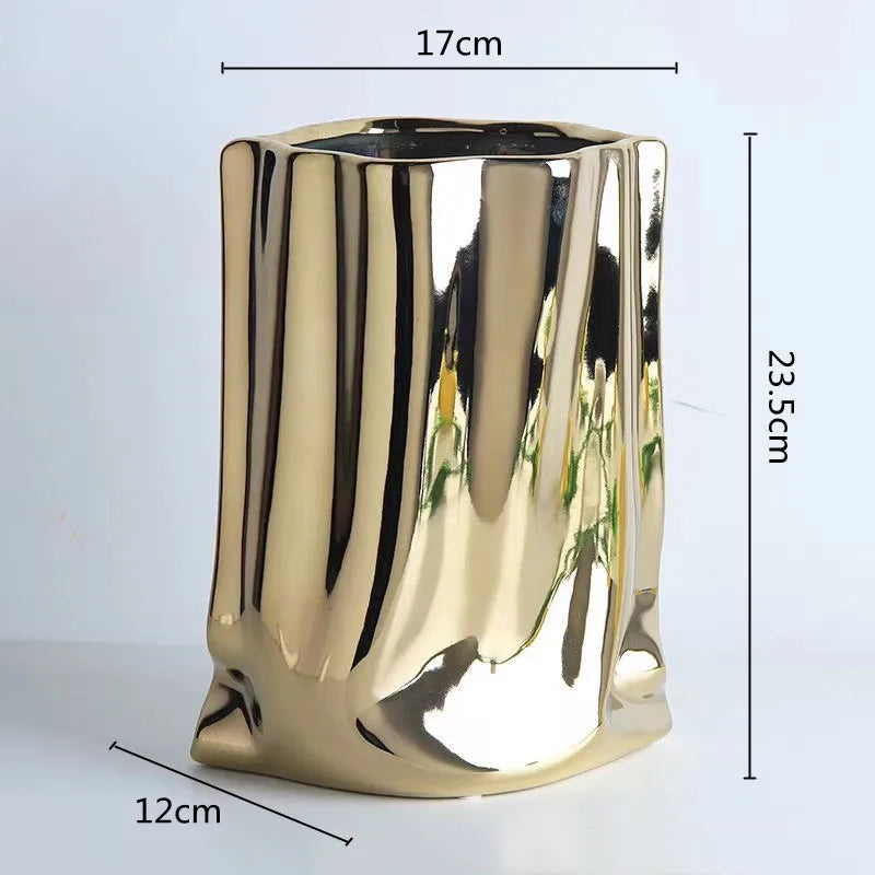 Chrome Flower Vase