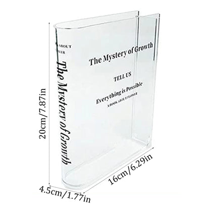 Clear Book Flower Vase