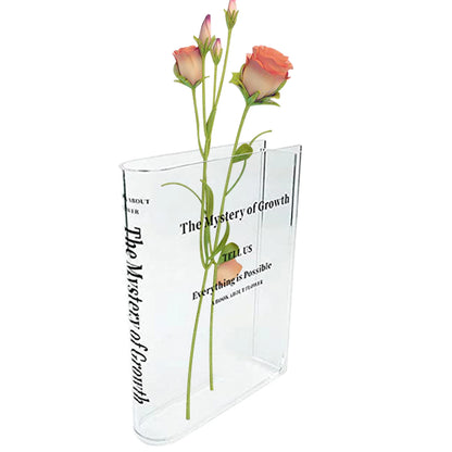 Clear Book Flower Vase