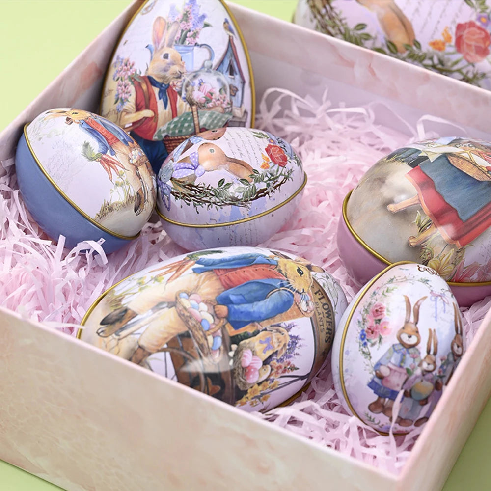 Easter Egg Tin Candy Box