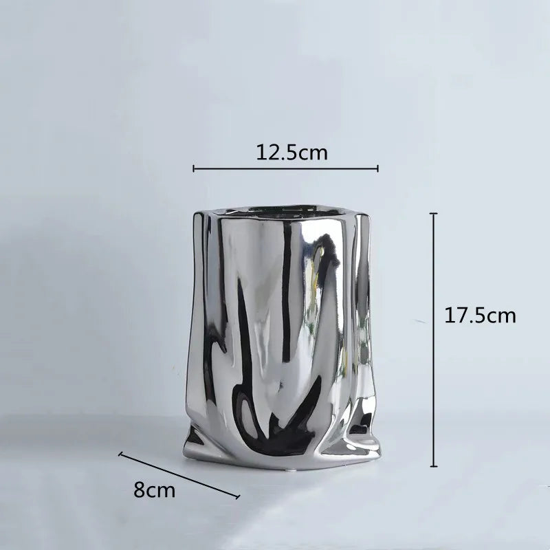 Chrome Flower Vase