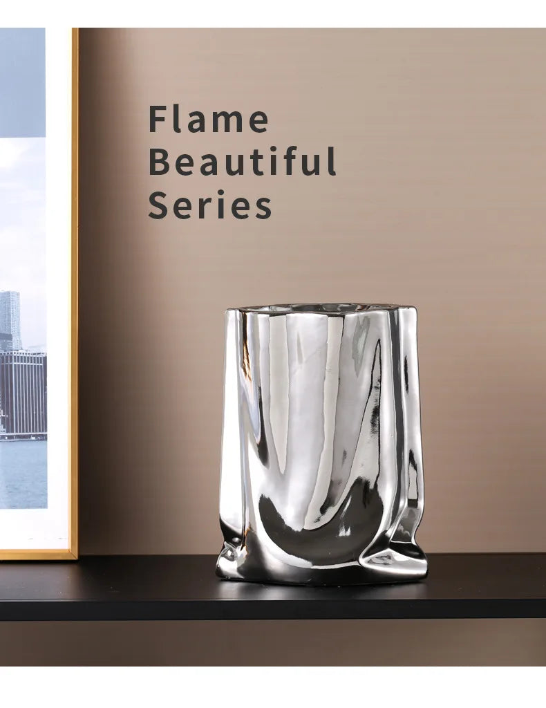 Chrome Flower Vase